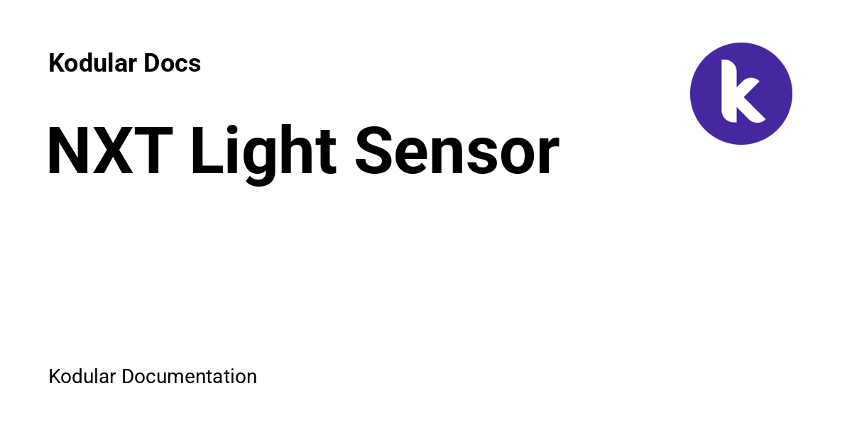 Nxt light online sensor