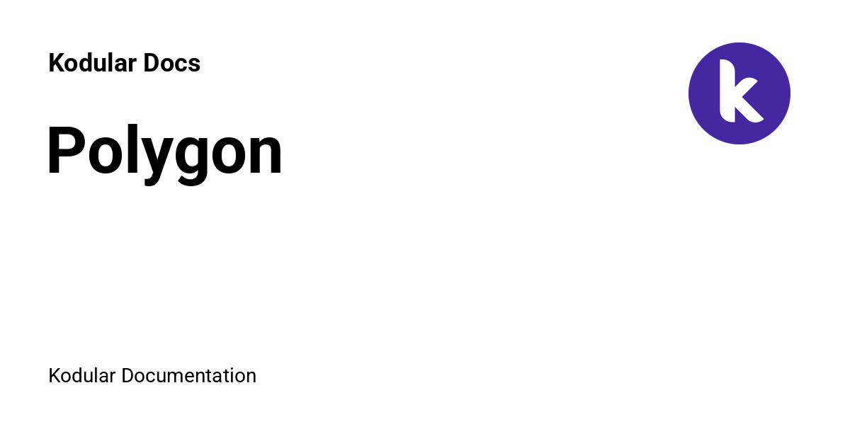 Polygon - Kodular Docs