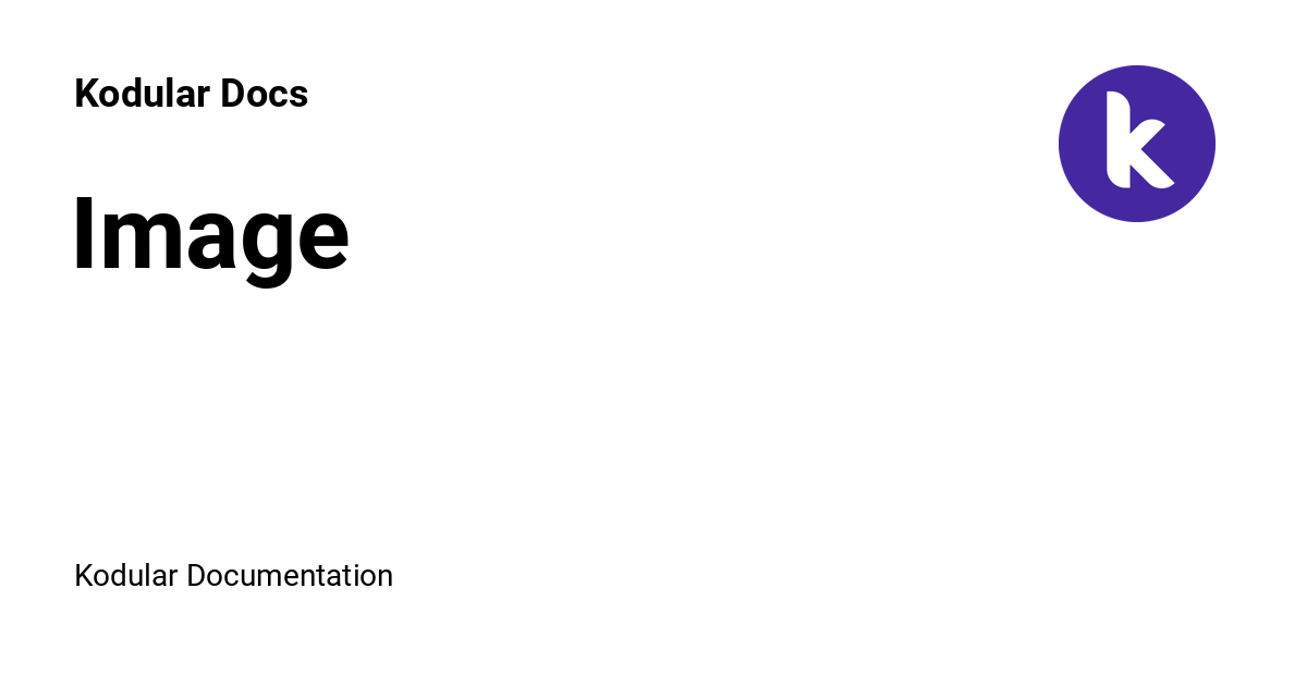 Image - Kodular Docs